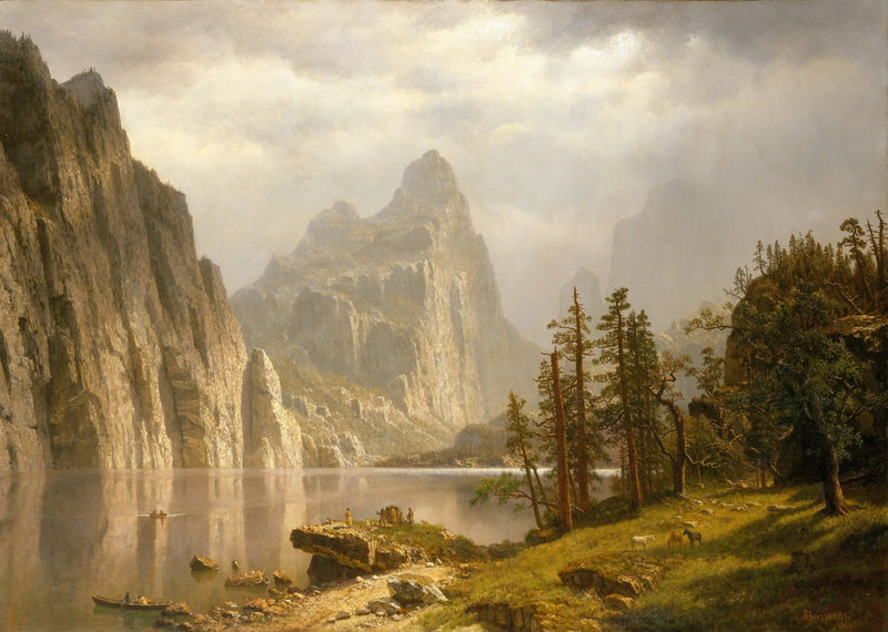 Rzeka Merced, dolina Yosemite - Albert Bierstadt