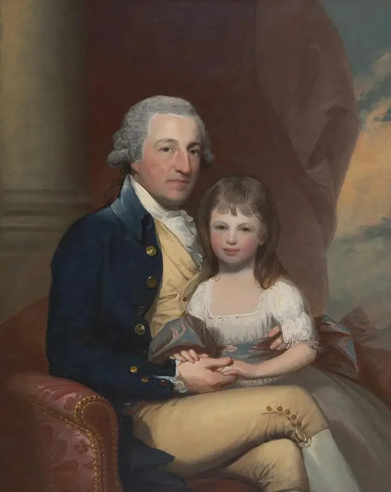 Robert Hare, Sr., oraz jego córka Martha - Gilbert Stuart