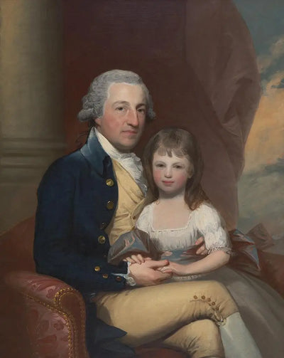 Robert Hare Sr. et sa fille Martha - Gilbert Stuart - Alpha Reproduction