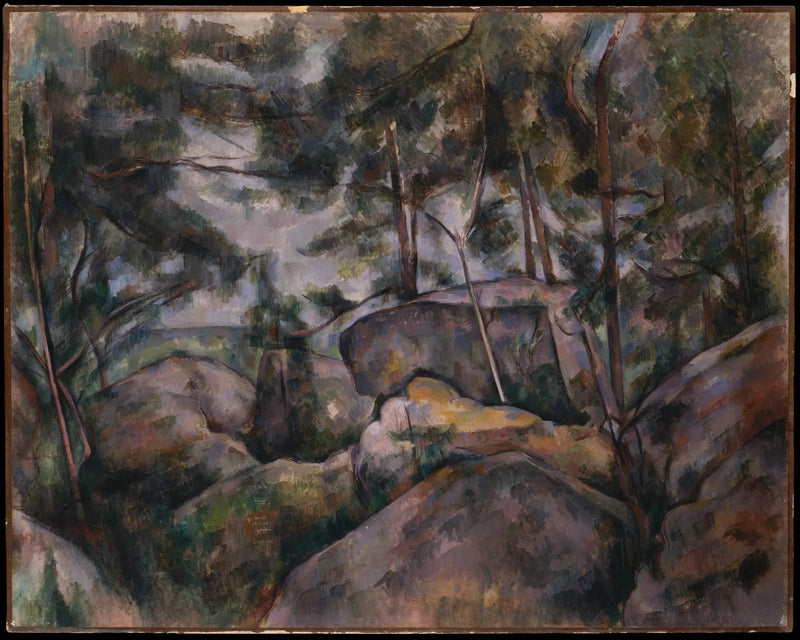 Skały w Fontainebleau - Paul Cézanne