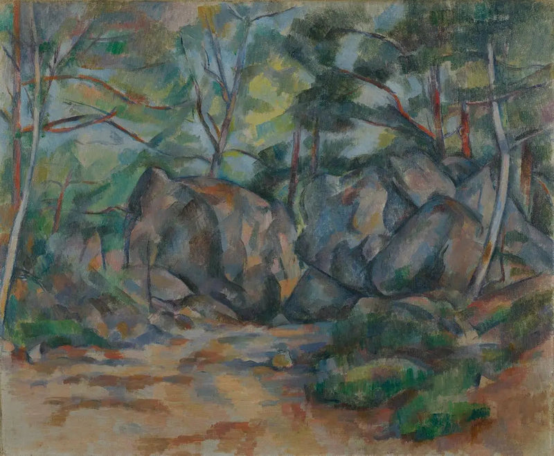 Skały w lesie - Paul Cézanne
