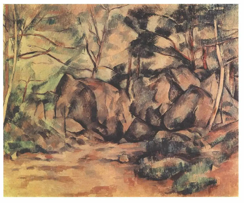 Skały w lesie - Paul Cézanne