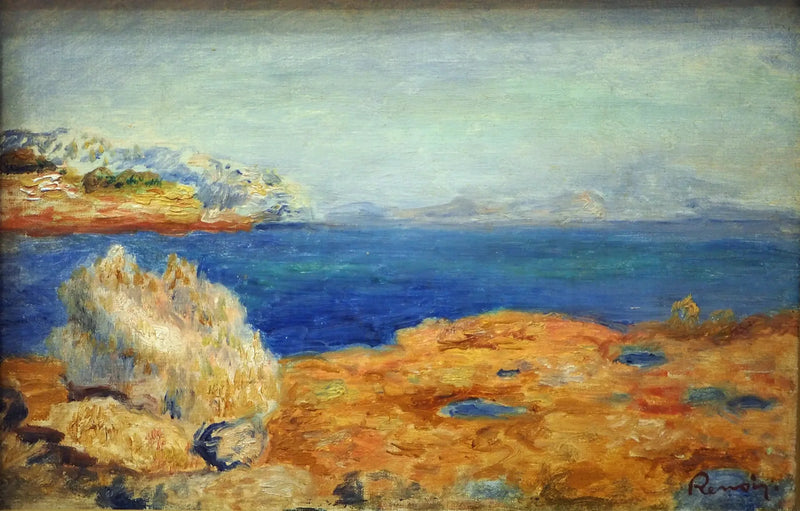 Żółte skały z niebieskim morzem - Pierre-Auguste Renoir