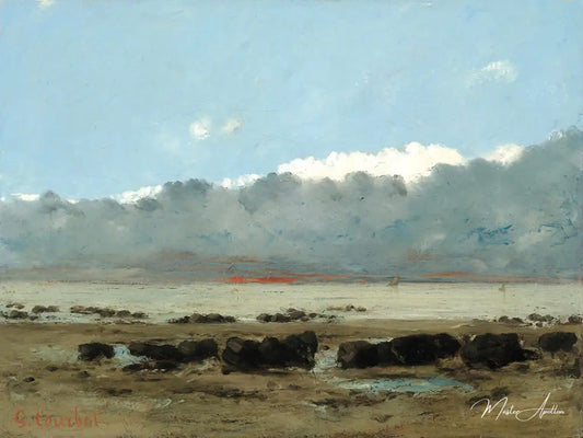 rochers noirs à trouville - Gustave Courbet - Reproductions de tableaux et peintures haut de gamme