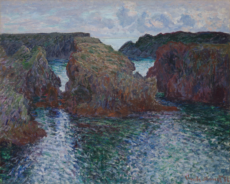 Les Rochers w Port-Goulphar, Belle-Île W1095 - Claude Monet