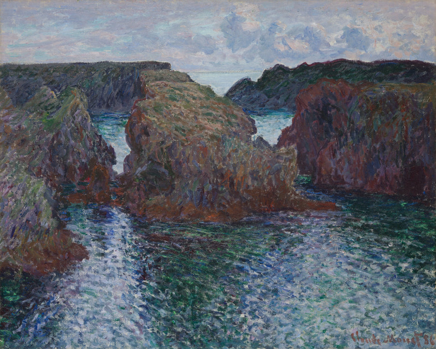 Les Rochers w Port-Goulphar, Belle-Île W1095 - Claude Monet
