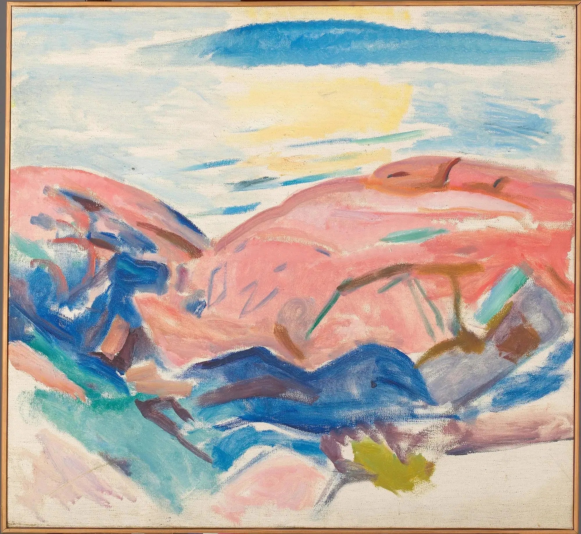 Rochers rouges - Edvard Munch image 1 copie de tableau peinte à la main