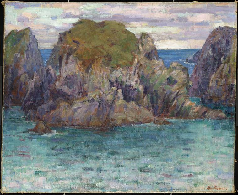 Skały na wybrzeżu bretońskim; Goulphar, Belle-Île - Armand Guillaumin