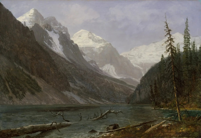 Kanadyjskie skały (Jezioro Louise) - Albert Bierstadt