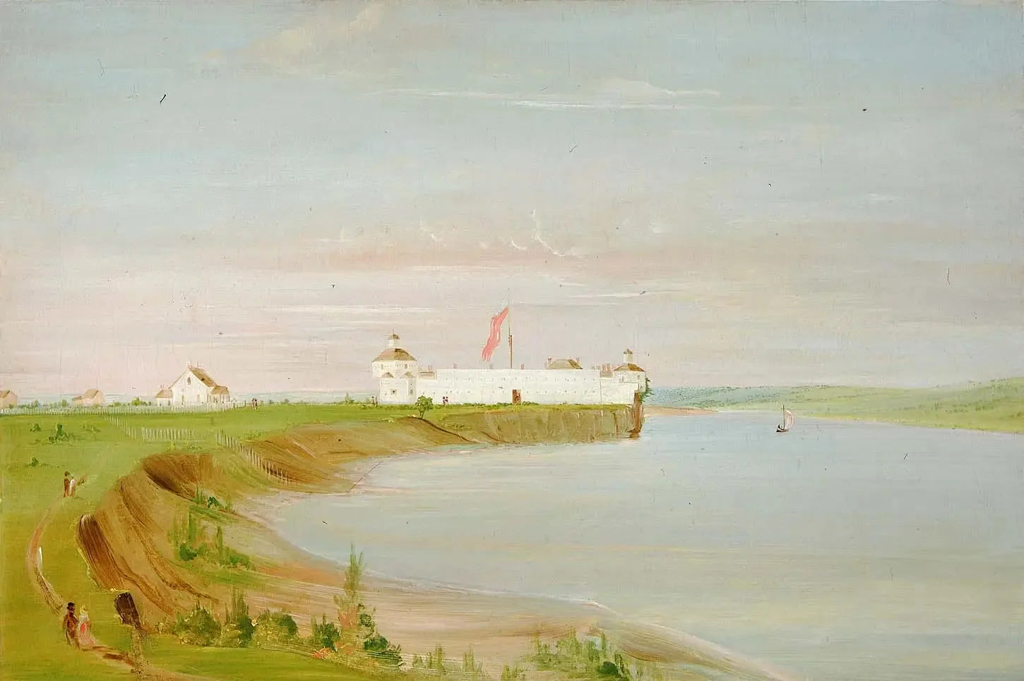 Rock Island, garnison des États-Unis - George Catlin image 1 reproduction d’œuvre d’art à l’huile