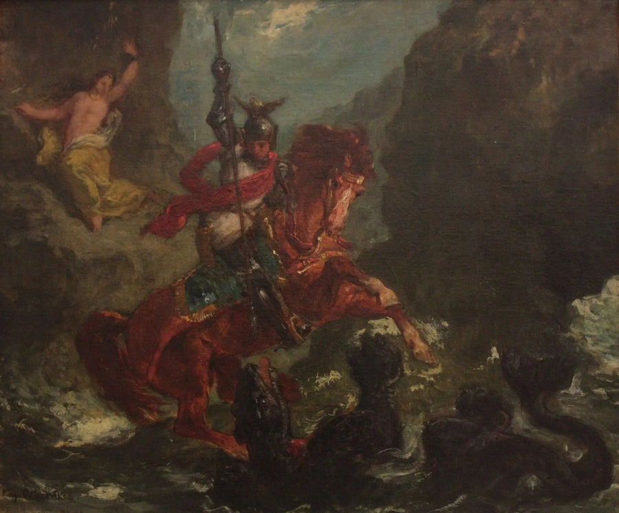 Roger uwalniający Angélique - Eugène Delacroix
