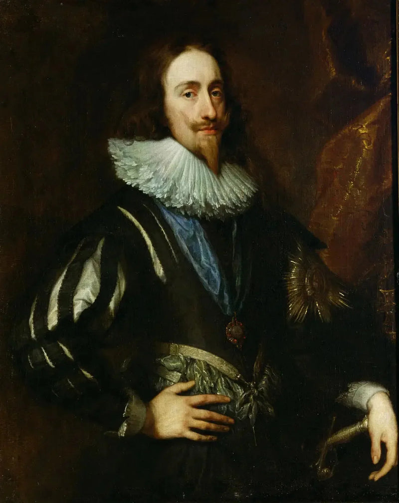 Król Karol I Anglii (1600-1649), portret w trzy czwarte - Antoine van Dyck
