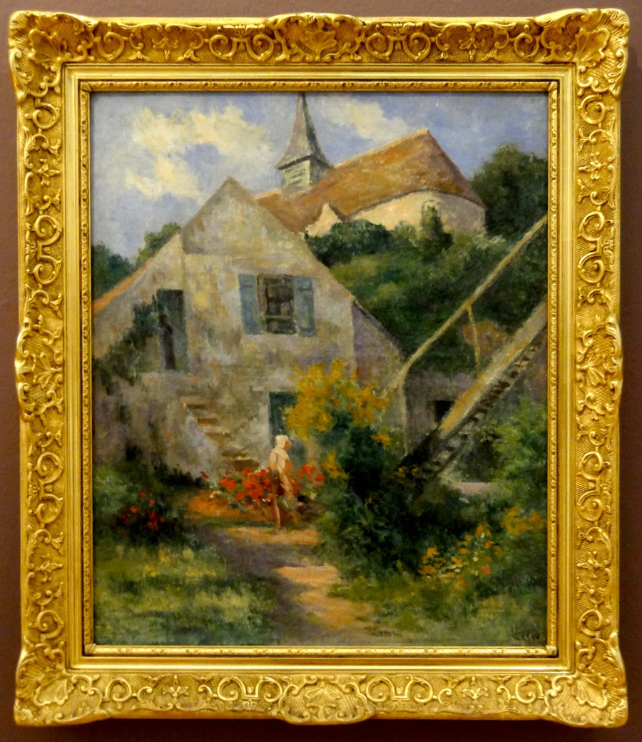 Rolleboise, kościół i dom malarza - Maximilien Luce