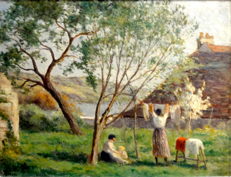 Rolleboise, ogród wiosny - Maximilien Luce