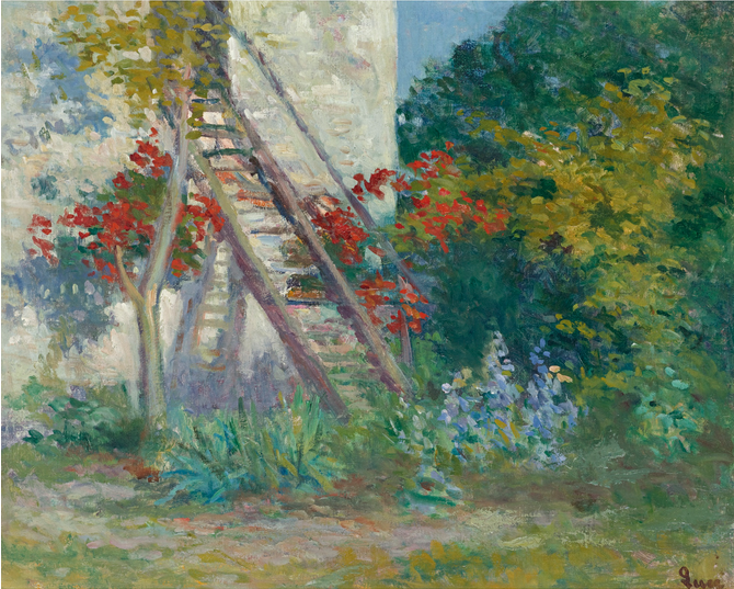 Rolleboise, schody w pracowni - Maximilien Luce