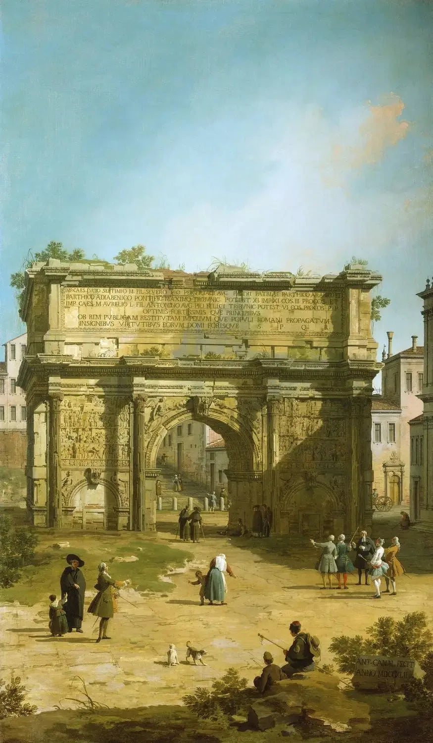 Rzym: Łuk Septymiusza Sewera - Canaletto