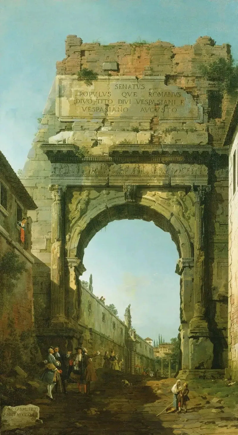 Rzym: Łuk Tytusa - Canaletto