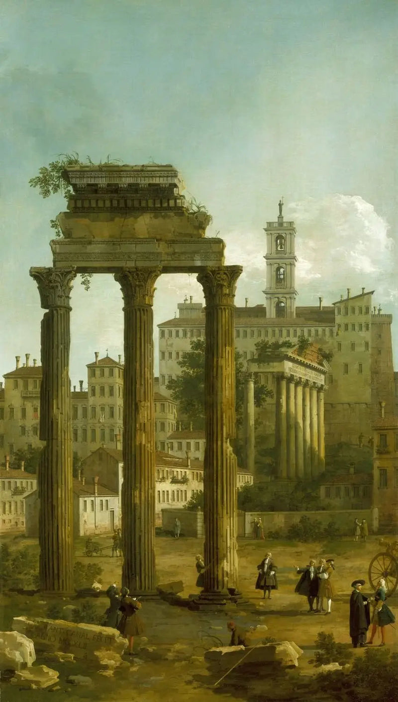 Rzym: Ruiny Forum patrząc na Kapitol - Canaletto