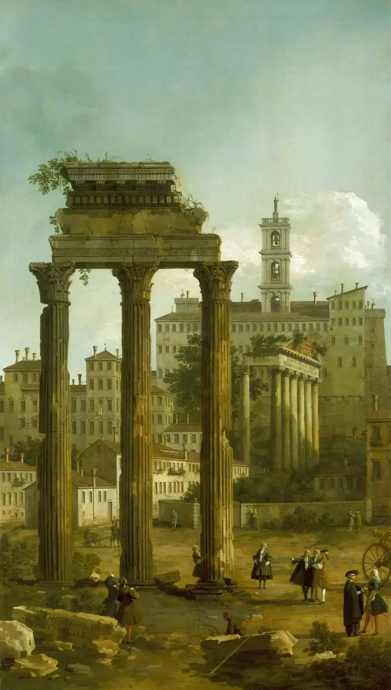 Rzym: Ruiny Forum patrząc na Kapitol - Canaletto