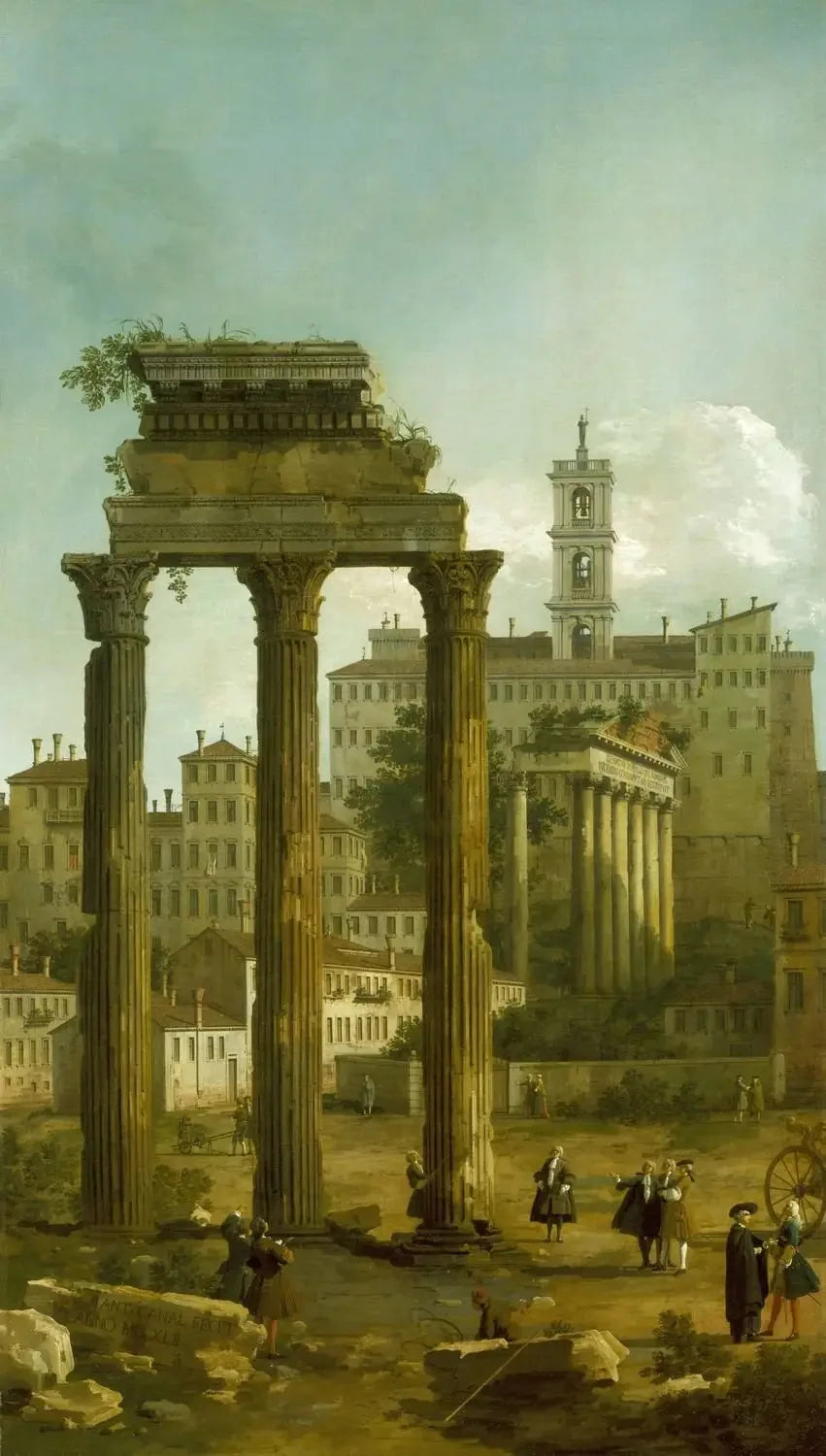 Rzym: Ruiny Forum patrząc na Kapitol - Canaletto