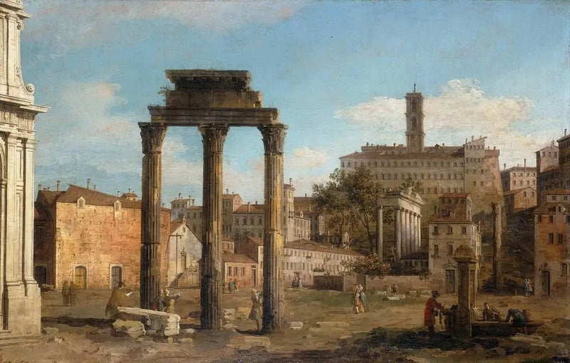 Rzym: Ruiny Forum, w kierunku Kapitolu - Canaletto