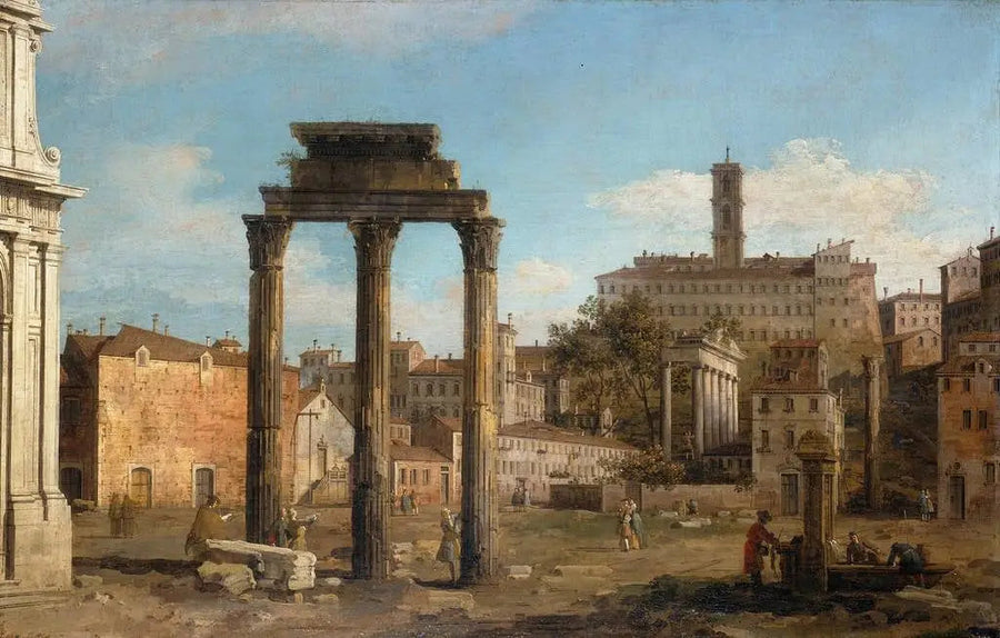 Rzym: Ruiny Forum, w kierunku Kapitolu - Canaletto