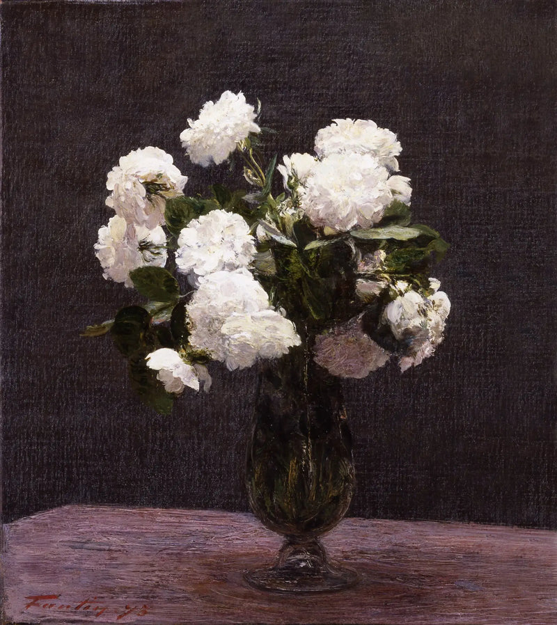 Białe róże - Henri Fantin-Latour