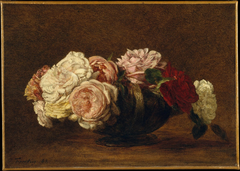 Róże w misie - Henri Fantin-Latour