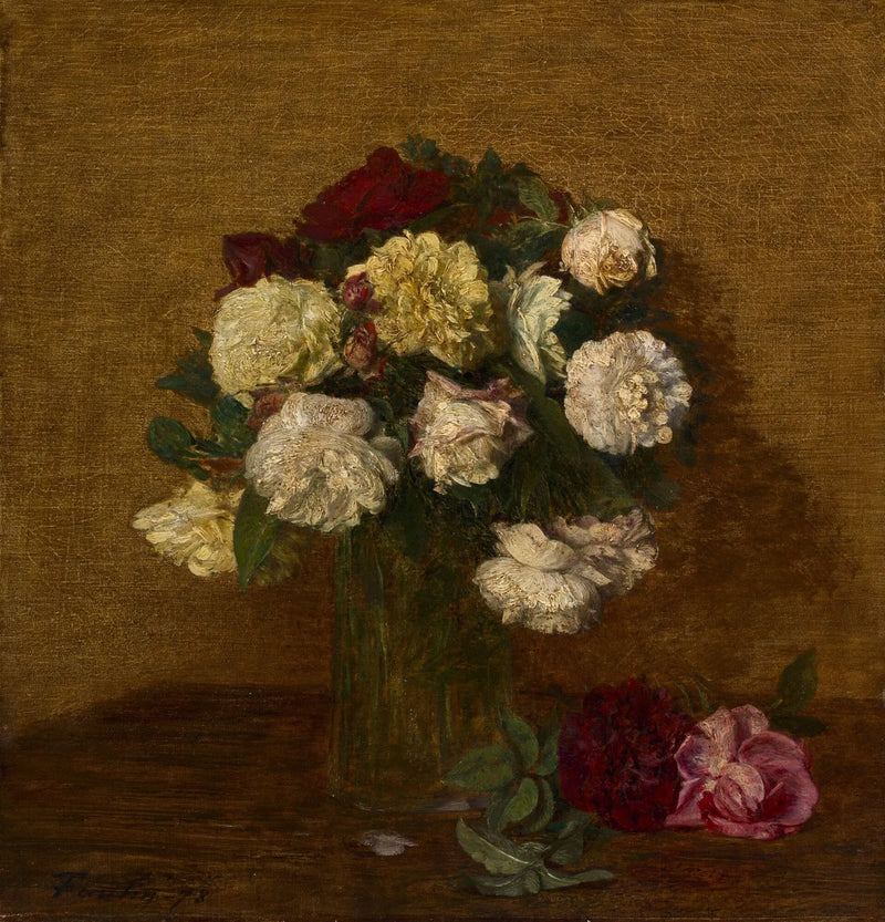 Róże w wazonie - Henri Fantin-Latour