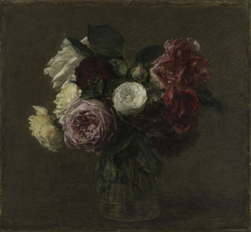 Róże w wazonie - Henri Fantin-Latour
