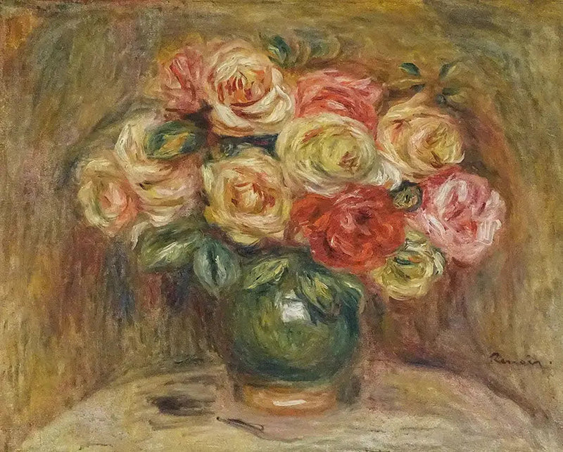 Róże w wazonie - Pierre-Auguste Renoir