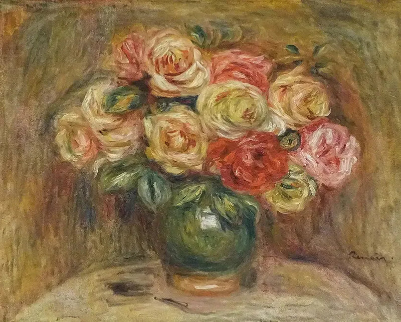 Róże w wazonie - Pierre-Auguste Renoir