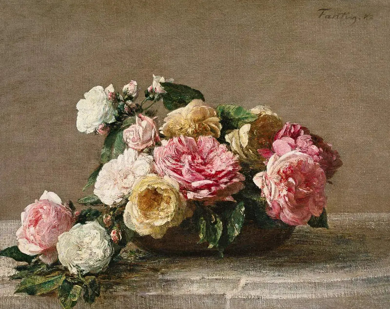 Róże w kielichu - Henri Fantin-Latour