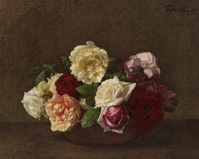 Róże w kielichu - Henri Fantin-Latour