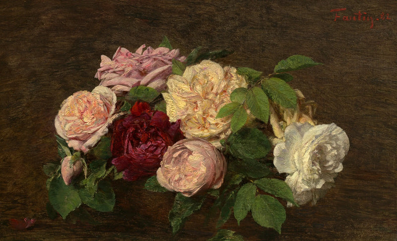 Róże z Nicei na stole - Henri Fantin-Latour