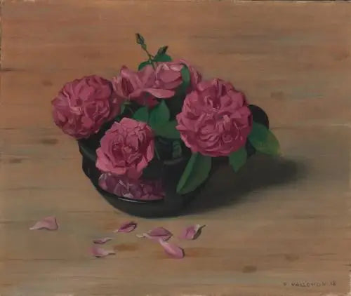 Róże i czarna filiżanka - Félix Vallotton