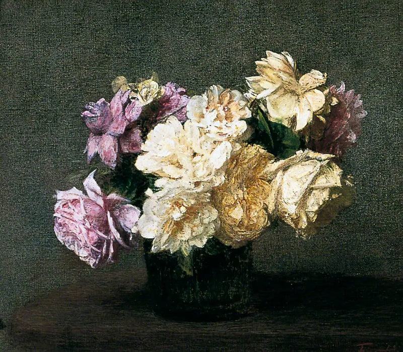 Róże, róże i żółte - Henri Fantin-Latour