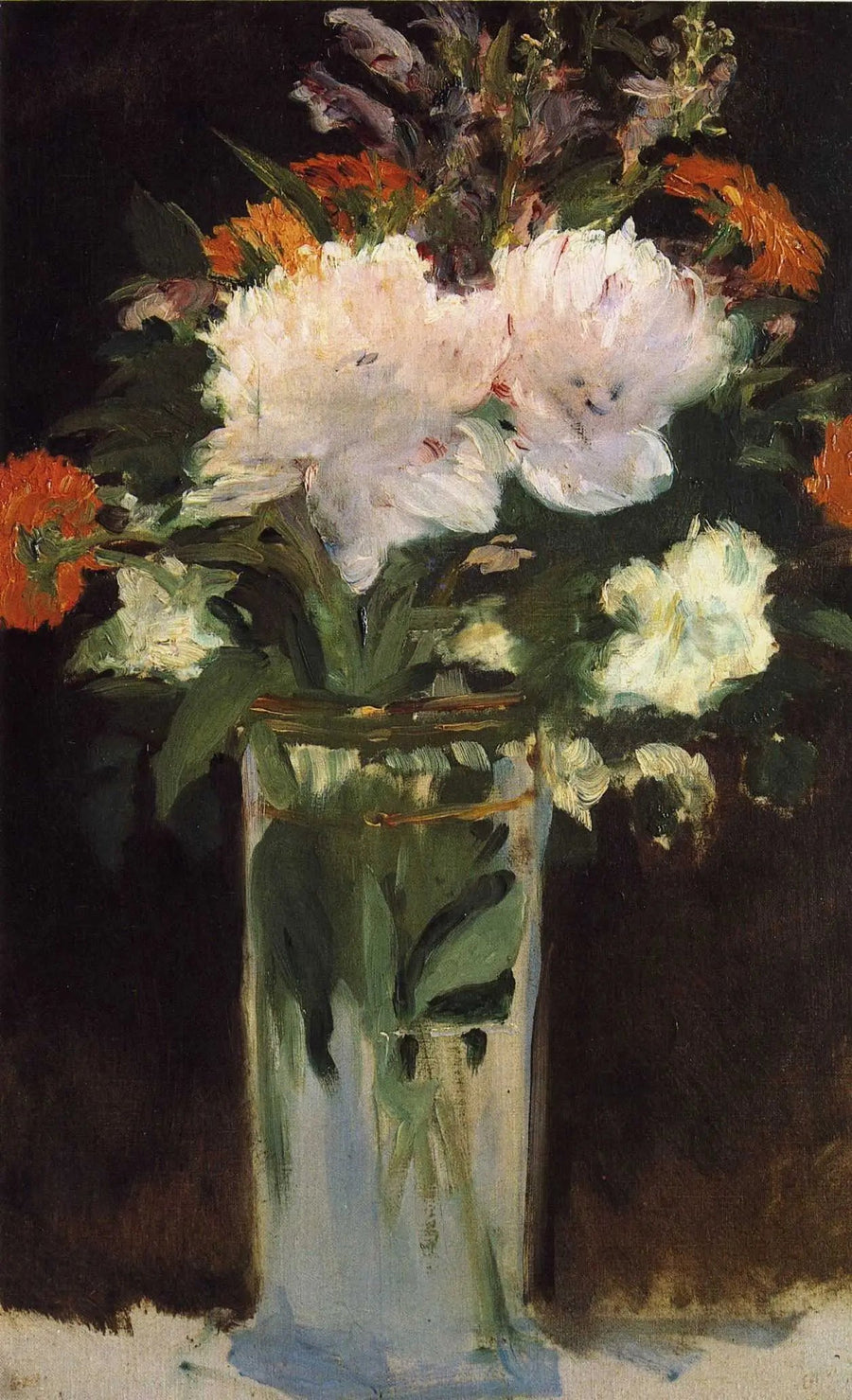 Róże i lilie - Édouard Manet