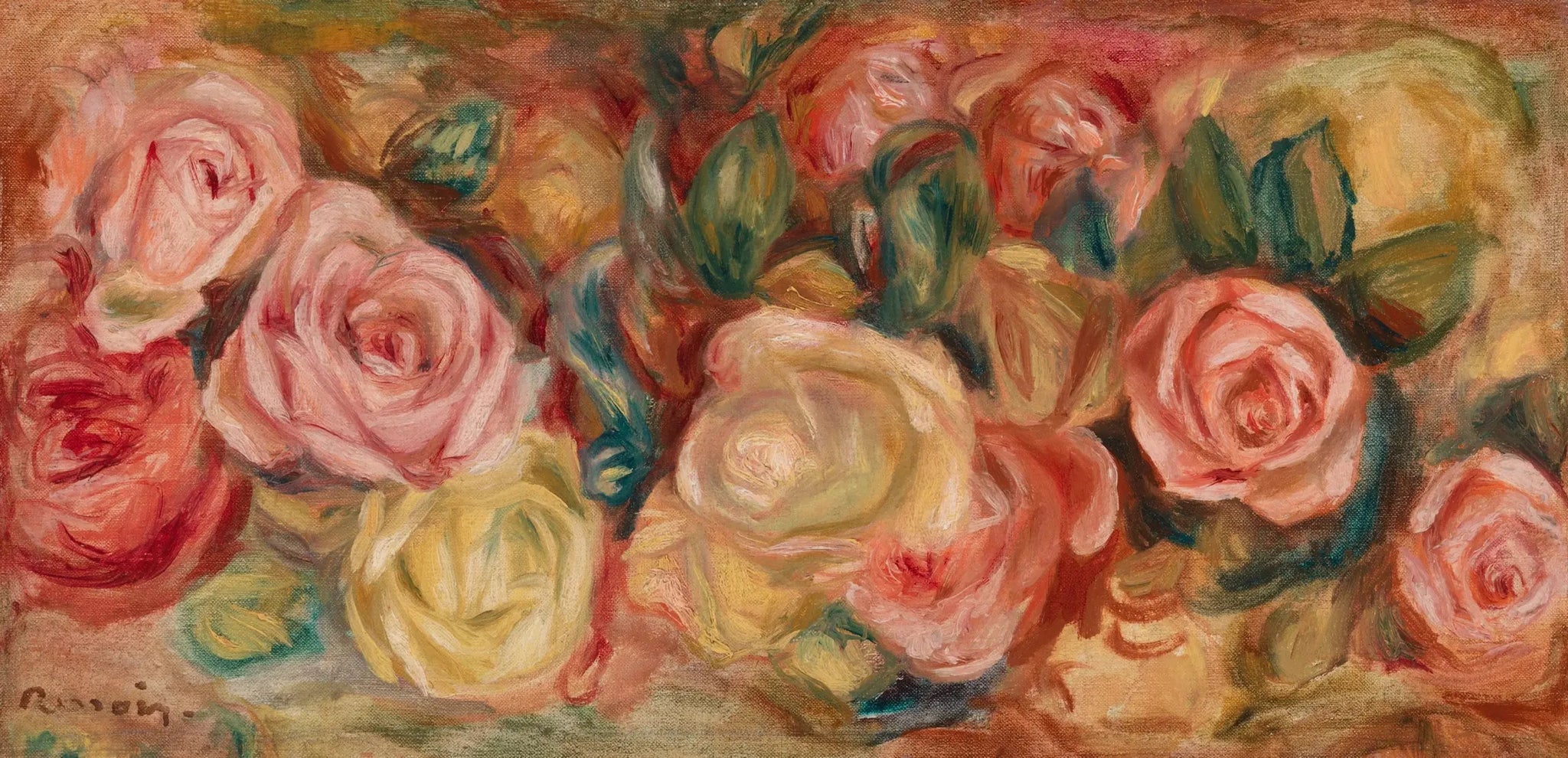 Roses (Roses) - Pierre-Auguste Renoir image 1 copie de tableau peinte à la main