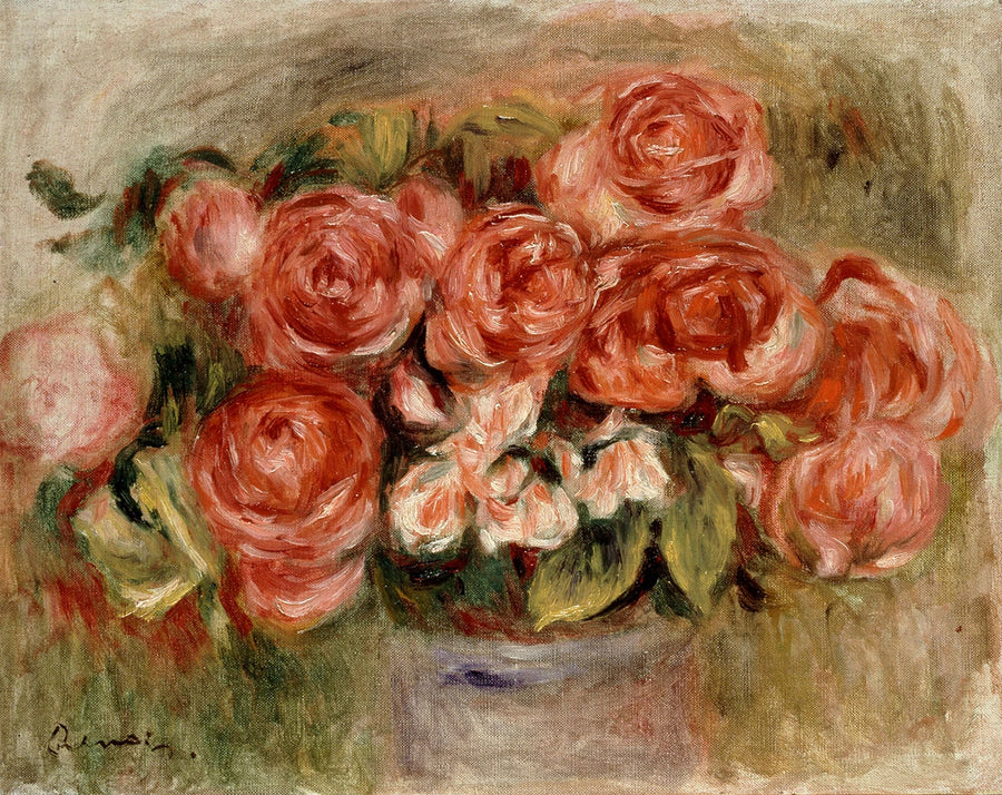 Martwa natura róż w wazonie - Pierre-Auguste Renoir