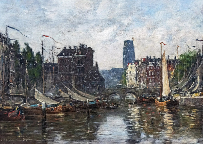 Rotterdam, most giełdowy - Eugène Boudin