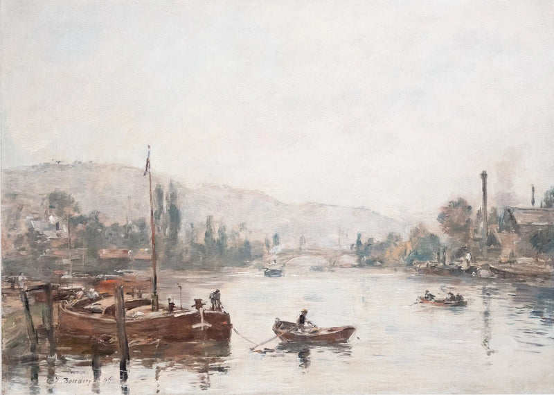 Rouen - Wybrzeże Sainte-Catherine, poranna mgła - Eugène Boudin