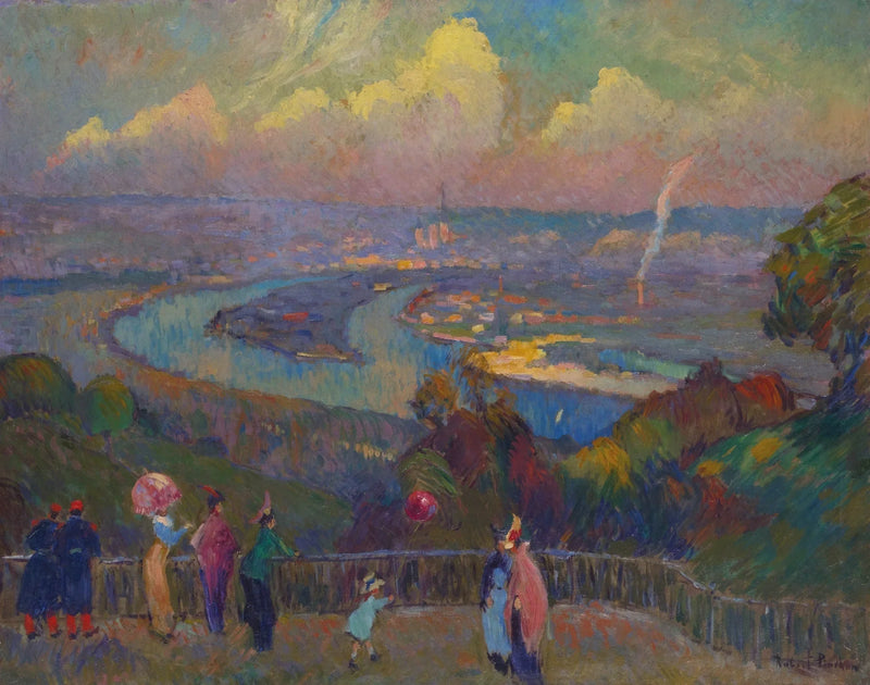Rouen, Sekwana, widok z wzgórz Caudebec - Robert Antoine Pinchon