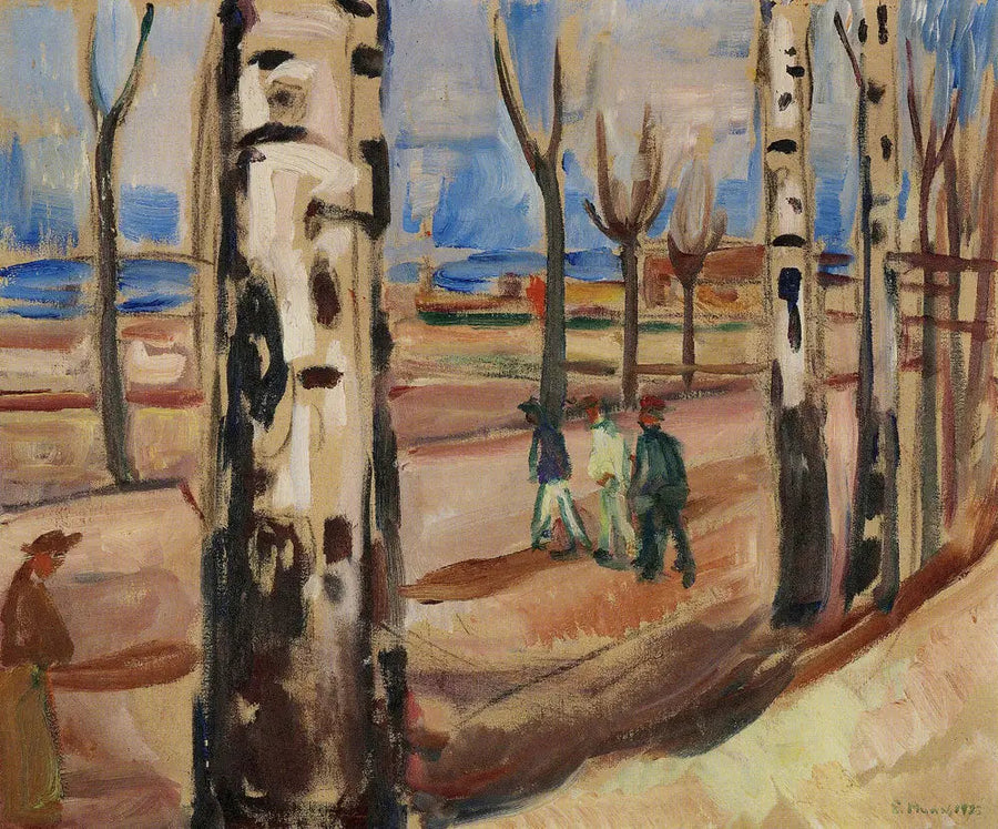 Droga z drzewami - Edvard Munch