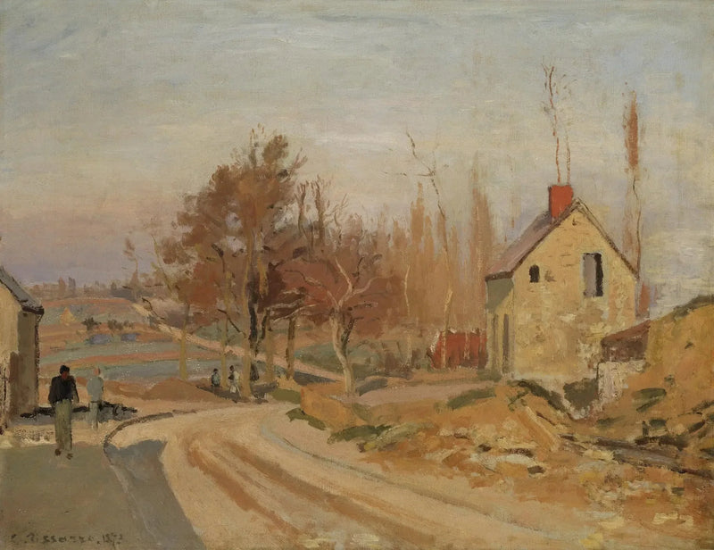 Droga z Osny do Pontoise, biała szron - Camille Pissarro