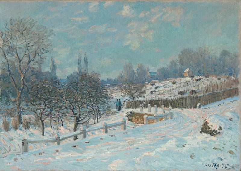 Droga do Louveciennes efekt śniegu - Alfred Sisley