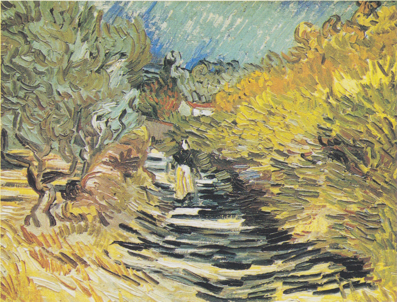 Droga w Saint-Rémy z postacią kobiecą - Vincent van Gogh