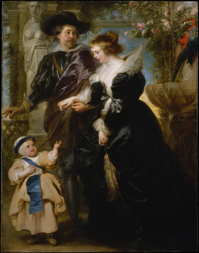 Rubens, jego żona Hélène Fourment (1614-1673) i jedno z ich dzieci - Peter Paul Rubens