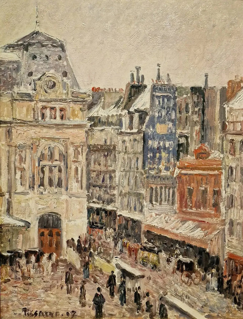 Ulica Amsterdam i Dworzec Saint-Lazare - Camille Pissarro