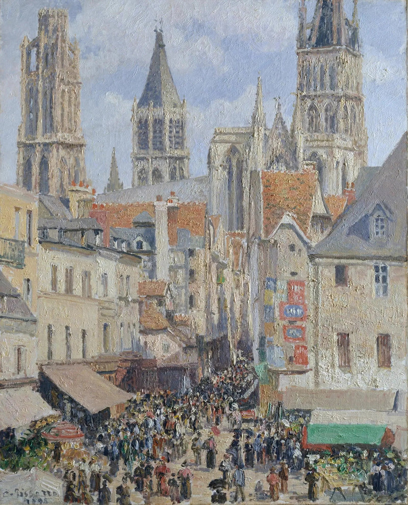 Ulica Spożywcza, Rouen - Camille Pissarro